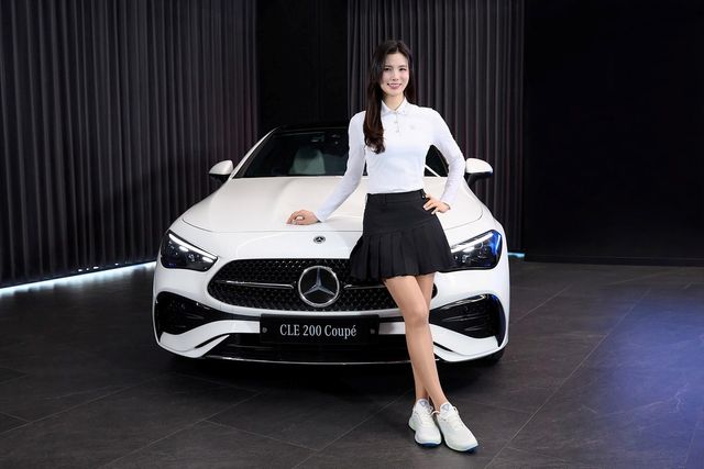 메르세데스-벤츠 CLE 쿠페와 박진이 프로 /사진=한성자동차