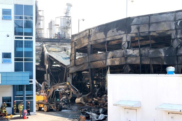 20일 발생한 대전 안전공업 화재 현장 /사진=연합뉴스