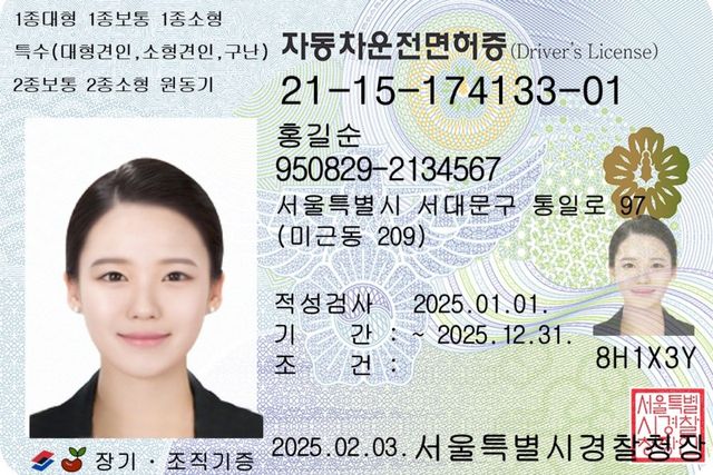 신규 디자인 운전면허증 /사진=도로교통공단