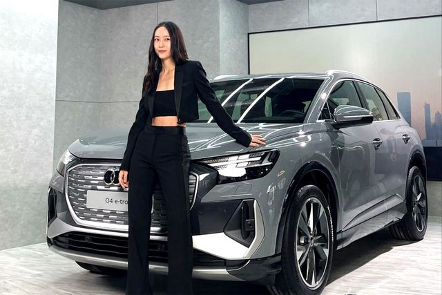 크리스탈, 아우디 Q4 e-tron /사진=크리스탈 인스타그램