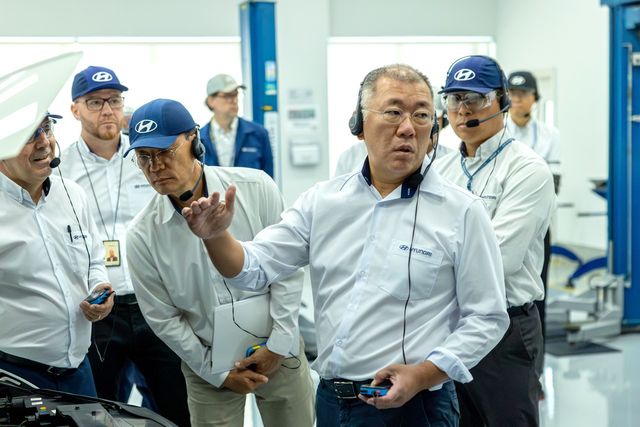 정의선 회장 브라질공장 방문 /사진=현대차그룹