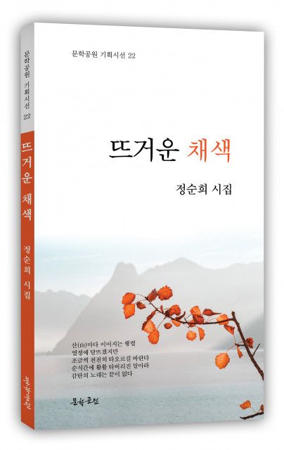 정순희 시집, 뜨거운 채색, 136페이지, 정가 1만2000원
