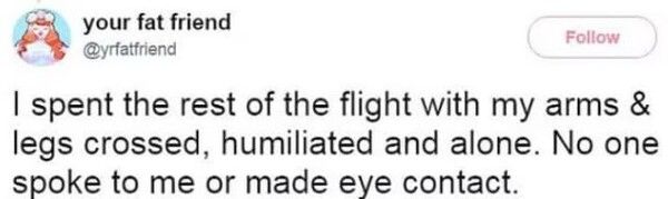 '당신의 뚱뚱한 친구(you fat fiend)' 트윗 캡처