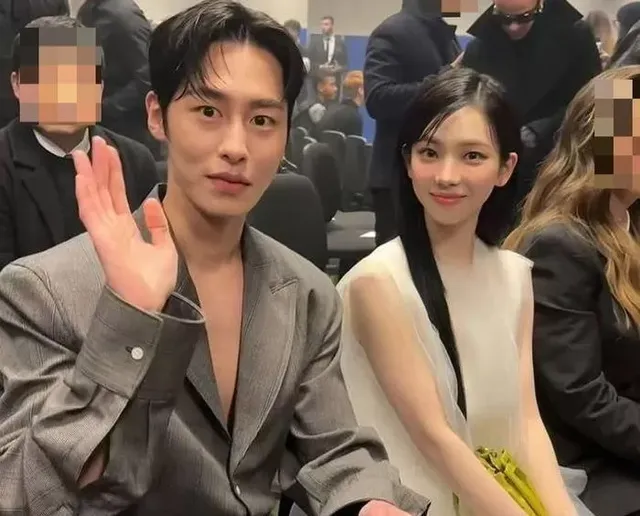 프라다 컬렉션에 참석한 이재욱과 카리나 / 온라인 커뮤니티