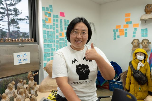 춘천 작업실 개방 날, 작가 신민 /김하영