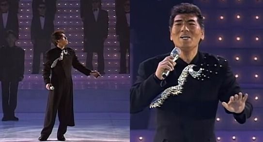 나훈아는 1996년 설날 특별공연에서 ‘비상’을 입고 전체 무대의 2/3가량을 소화했다. /KBS 유튜브 캡처