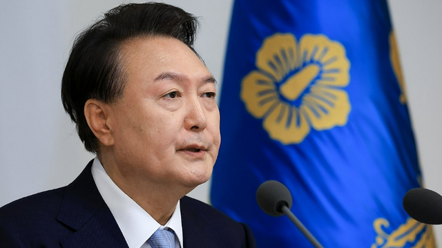 윤석열 대통령이 지난 8월 29일 오전 서울 용산 대통령실 청사 집무 공간에서 국정브리핑을 하고 있다. /연합뉴스