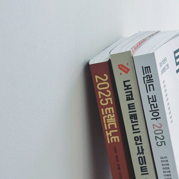 필자가 선정한 올해 읽어볼 만한 트렌드 책 세 권. 왼쪽부터 <2025 트렌드 노트><도쿄 트렌드 인사이트 2025><트렌드 코리아 2025> / 권혁주