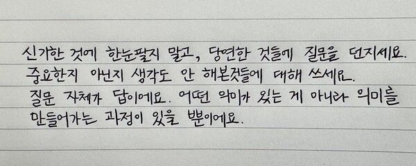 <무한화서> 필사. /최영은