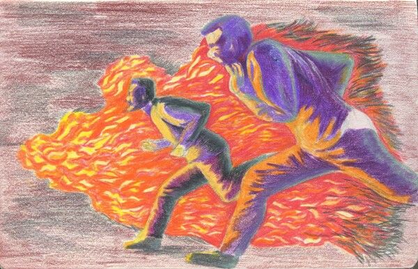 케이프타운의 폭동 뉴스 사진을 보고 그림 /일러스트 윤마디 madimadi-e@naver.com