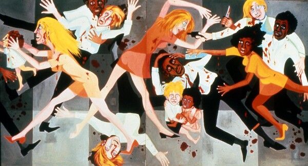 American People series #20: DIE. &nbsp;Faith Ringgold 196 /Courtesy of MoMA NY.