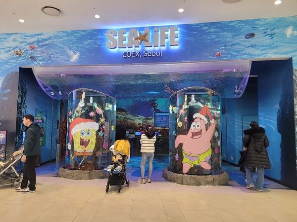 코엑스 씨라이프에 관람객들이 입장하고 있다. 도심 속에서 쉽게 접근할 수 있는 아쿠아리움은 해양 생태를 손쉽게 이해할 수 있는 교육과 엔터테인먼트의 장이다. /사진=김성주