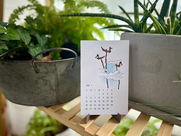 2025년 프레스 모멘트 달력 '아취' 중 1월 솟대 /프레스 모멘트