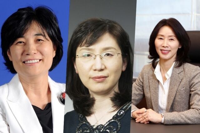 서지희 SK바이오팜 신임 이사회 의장(왼쪽부터), 김연태 HLB생명과학R&D 대표이사, 김경아 삼성바이오에피스 대표이사. /각 사