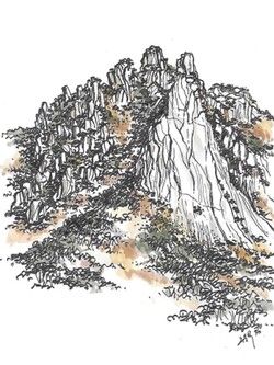 위풍당당한 도봉산 선인봉 /그림=손웅익