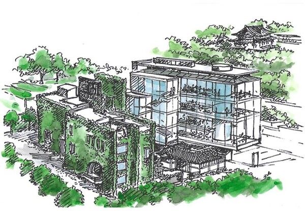 창덕궁과 아라리오뮤지엄(구 공간 사옥) /그림=손웅익