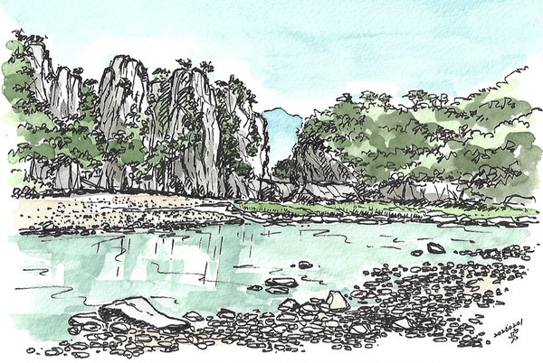 충주 수주팔봉의 여름 /그림=손웅익