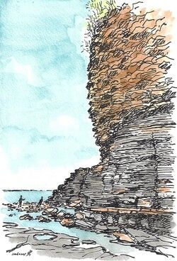 부안 채석강의 절경/ 그림=손웅익