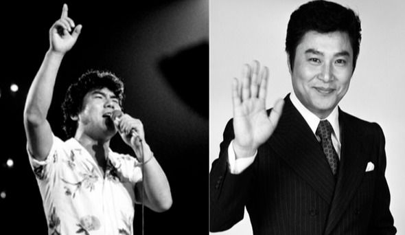 1960년대 오빠 부대를 만든 나훈아(왼쪽)와 남진 /김성만 제공