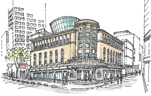 90세가 된 명동예술극장 /그림=손웅익