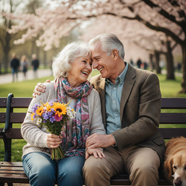 부부는 노후에도 서로간 정서적으로 도움을 주는 존재이다. /구글 나노바나나