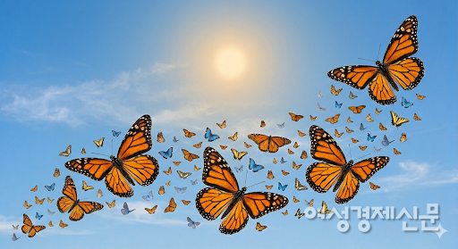 나비의 작은 날갯짓이 어디에선가 폭풍을 일으킬 수도 있다. /나노 바나나