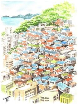 감천문화마을/그림=손웅익
