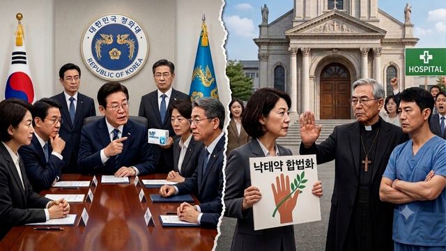 이재명 대통령이 국무회의에서 임신중지 의약품인 '미프진'을 직접 언급하면서, 국내 미프진 도입과 낙태 제도를 둘러싼 논의가 재부상하고 있다. /구글 제미나이 나노바나나