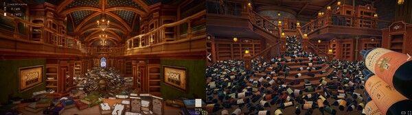 <Librarian: Tidy Up the Arcane Library!>(왼쪽)과 <Cellar Keeper> 플레이 화면 /스팀 캡처