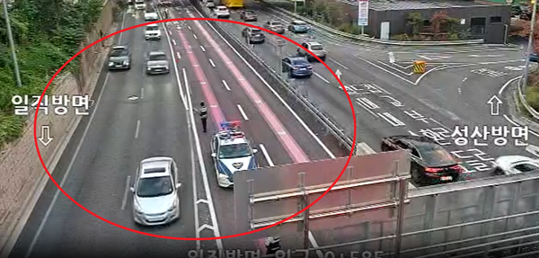 금천구 서부간선지하차도 화재 / CCTV 영상 캡쳐&nbsp;