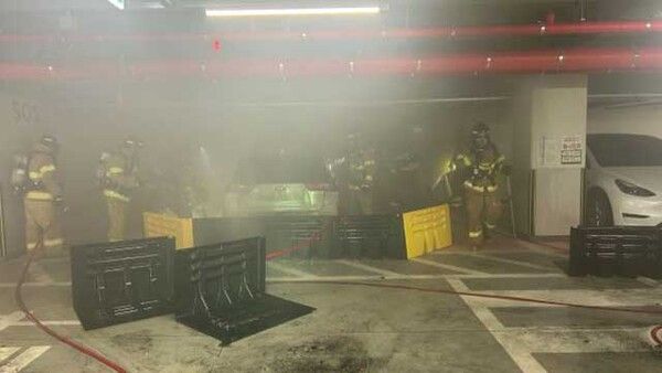 전기차 화재 /&nbsp;전북자치도소방본부 제공