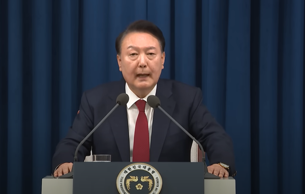 윤석열 대통령 계엄령 선포, 비상 계엄 선포 / SBS 뉴스 영상 캡쳐&nbsp;