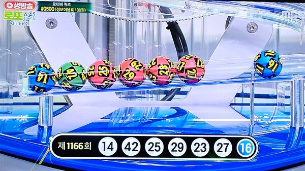 로또추첨시간, 로또당첨번호조회, 로또1등당첨지역 (사진=mbc 방송화면)