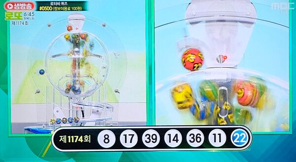 로또추첨시간, 로또당첨번호조회, 로또1등당첨지역 (사진=mbc 방송화면)