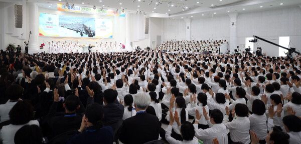 신천지_맛디아지파_대전교회에서_진행된_주일예배 자료사진 (사진=신천지 대전교회)