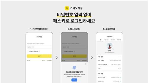 카카오계정 '패스키' 도입…지문·얼굴인식으로 PC도 로그인[연합뉴스]