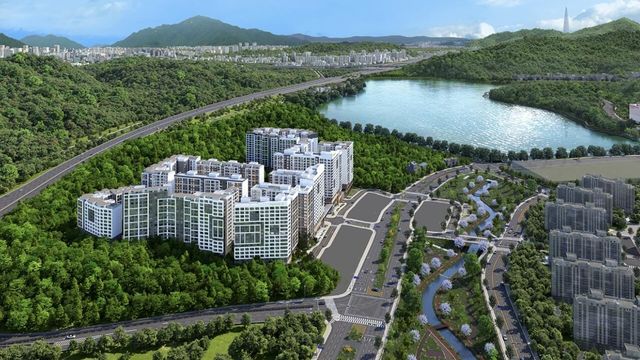 사진='백운호수 푸르지오숲속의 아침'