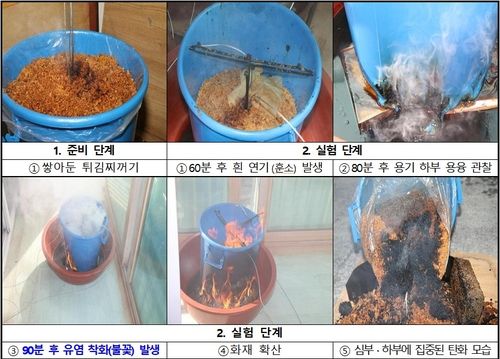 '원인불명' 치킨집 화재…알고 보니&nbsp;튀김찌꺼기에서 자연발화[연합뉴스]