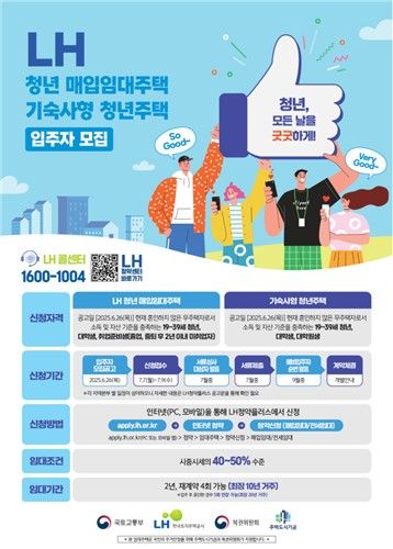 LH,&nbsp;청년·신혼 매입임대 4천190가구 청약 접수…7∼9일[연합뉴스]