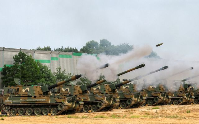 자주포 사격 훈련하는 한국 육군[연합뉴스]