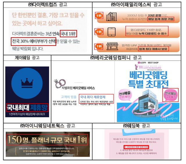 '국내 1위 업체라더니…' 2030 두번 울린&nbsp;스드메&nbsp;거짓 광고 적발[연합뉴스]