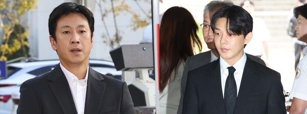 마약 투약 혐의로 재판에 넘겨진 배우 이선균, 유아인 (사진 출처 : 연합뉴스)