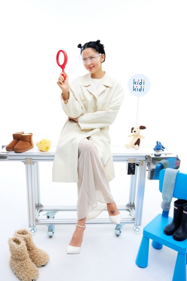 '키디키디(kidikidi)'가 브랜드 뮤즈로 활동하는 김나영과 함께&nbsp;'나다운 육아 연구소'&nbsp;캠페인을 진행한다. (사진 출처 : 이랜드)