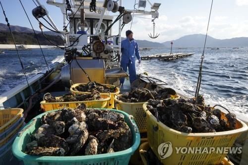 가리비와 굴 어획한 일본 어선 (사진출처 : 연합뉴스)