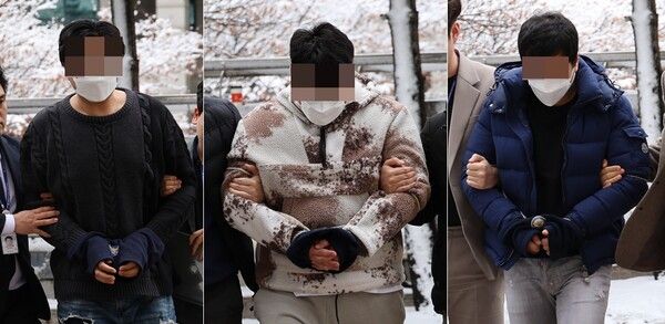 인천 길거리서 현금 10억 가로챈 일당 구속심사 (사진 출처 : 연합뉴스)