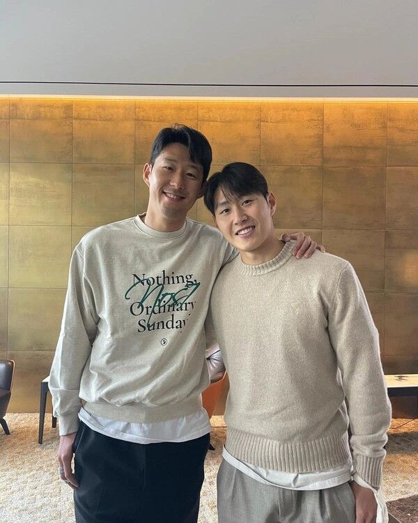 축구선수 손흥민과 이강인 (사진 출처 : 손흥민 SNS 계정)