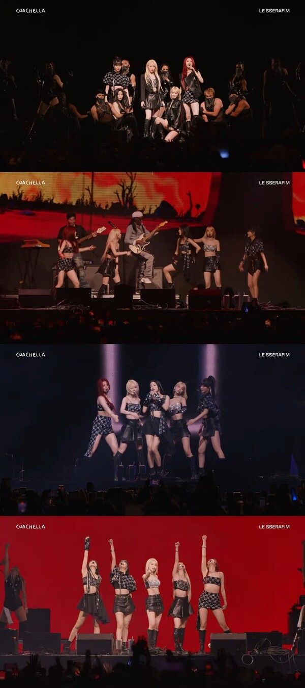 ‘코첼라 밸리 뮤직 앤드 아츠 페스티벌’에 출연한 르세라핌