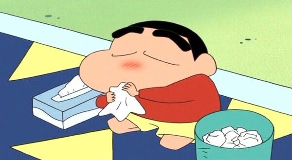 환절기로 고통받는 비염인들 (출처 : 투니버스 : 짱구는못말려)