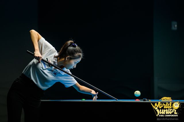 주니어 9볼 세계선수권에서 2년 연속 준우승을 차지한 한국의 김혜림(대전).