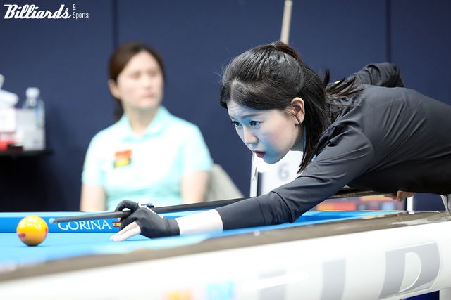 오후 2시 30분에 시작되는 8강 첫 경기에서 임정숙과 준결승 진출을 다투는 하윤정.